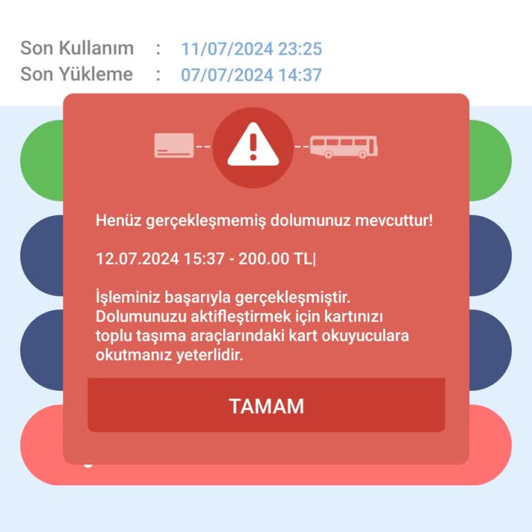 Kentkart Online Yükleme Sorunu