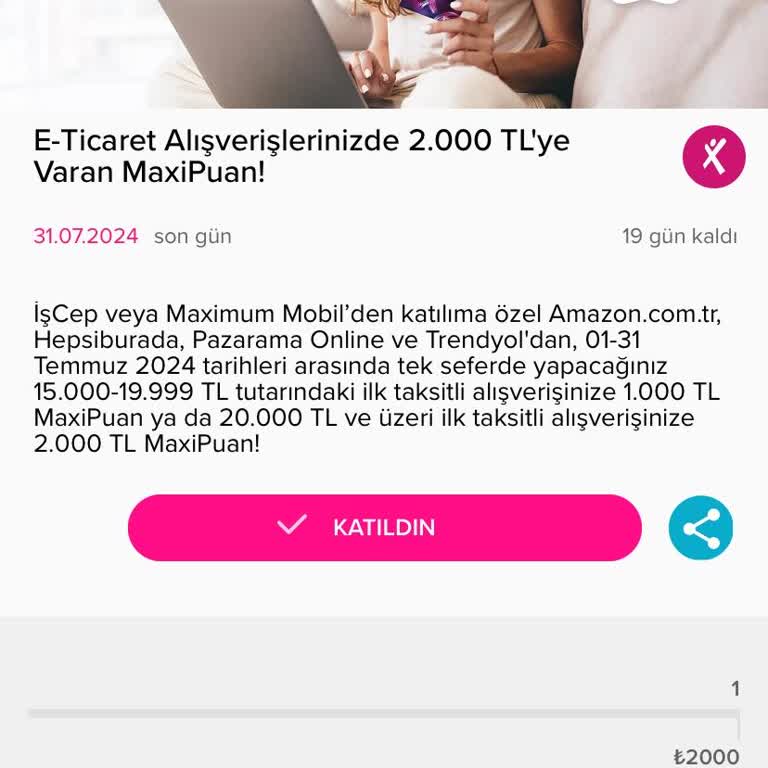 İş Bankası Maximum Mobil Kampanyasında Puan Sorunu