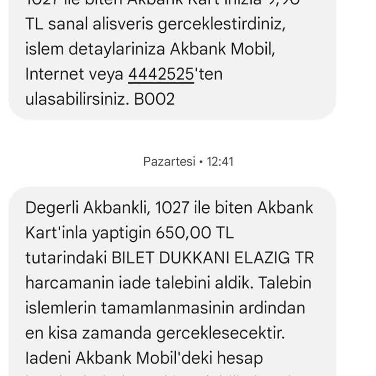 Akbank İademi 5 Gündür Bekletiyor