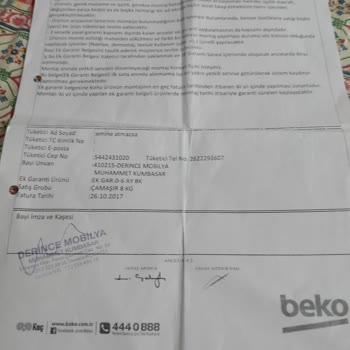 Hatayı Kabul Etmeyen Beko