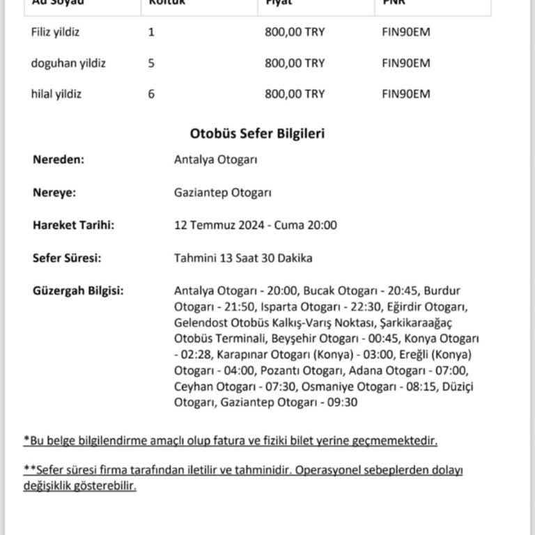 Obilet Online Otobüs Haksiz Kazanç