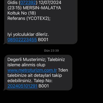 Metro Turizmin Hizmetsizliği