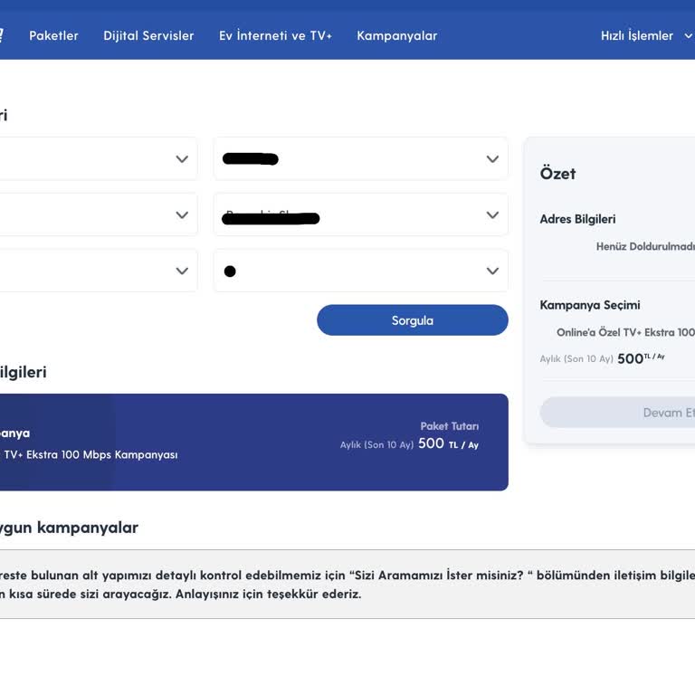 Turkcell TV+ Online Kampanyadan Faydalanmaya İnternet Sitesi İzin Vermiyor