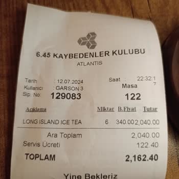 Batıkent Atlantis 6:45 Kaybedenler Kulübü Servis Ücreti Şikayeti