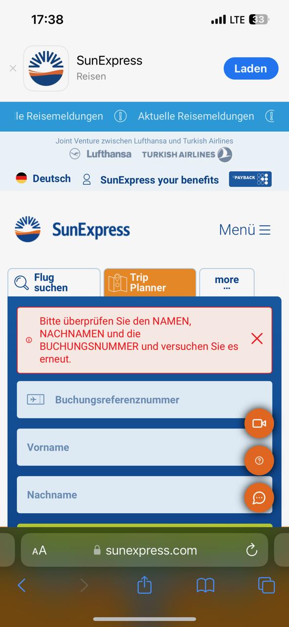 Sun Express Online Check In Nicht Möglich