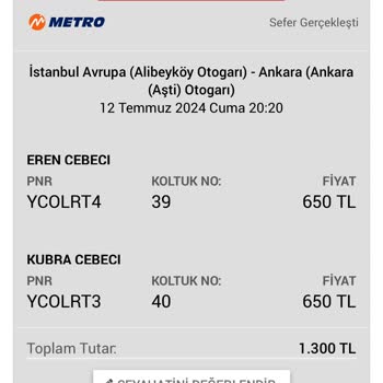 Metro Turizm Pişmanlığın Ta Kendisi Olmuş
