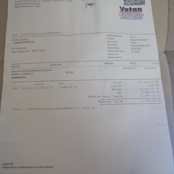 Tecno Mobile Tecno Mobil İade Talebi