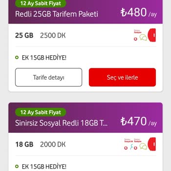 Vodafone Tarife Paketleri Ve Fiyat Anormalliği