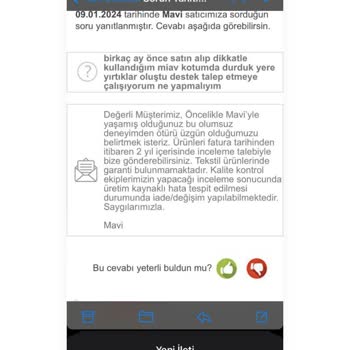 Mavi Miav Kot Şikayetim Geri Dönüş Almadı
