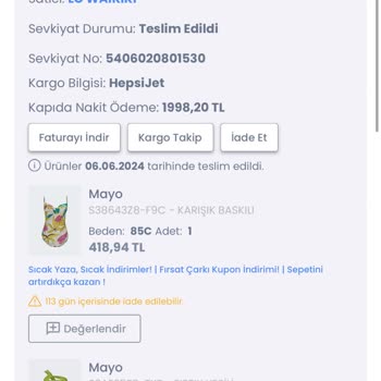LC Waikiki Siparişimin Eksik Gelmesi
