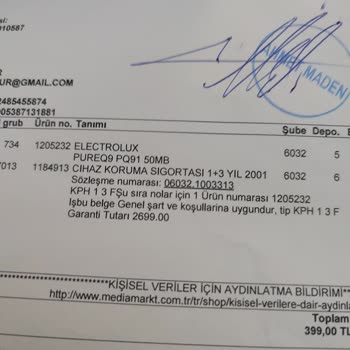 Electrolux Garantisi Devam Eden Ürüne Garanti Hayır 3 Değil 2 Yıl Diyorlar.