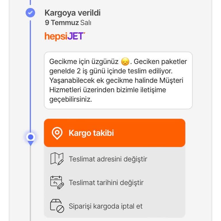 Hepsijet’in Vasat Teslim Şekli
