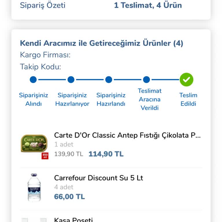 Carrefour SA Teslim Edilmeyen Sipariş