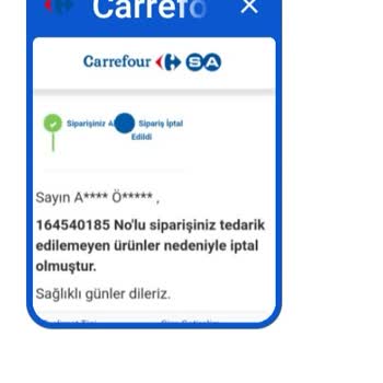 Carrefour Dan Gelmeyen Siparişler