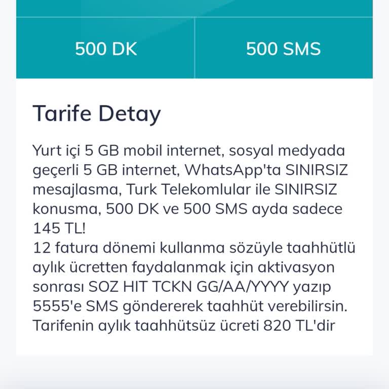 Türk Telekom Online Numara Taşımada Tarife Seçiminde Yanıltıcı Bilgi