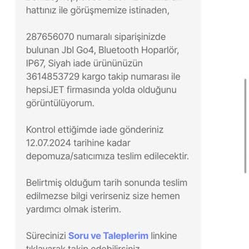 Hepsiburada İade Kargo Sözde Kayboldu!