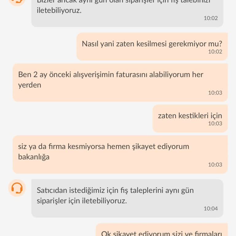 Trendyol Yemek Fiş Fatura Veremiyor