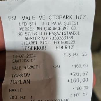 İstinye Üniversitesi Hastanesi Otoparktan Alınan Ücret