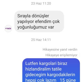 Butik Ponçik Pişmanlık 15 Gün Demelerine Rağmen Kargoya Verilmiyor