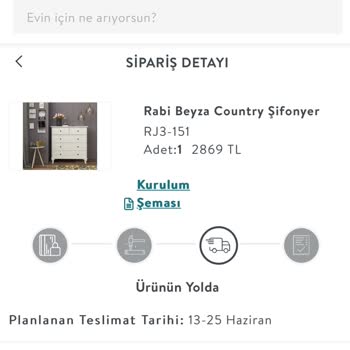 Vivense Şifonyer 2 Ay Oldu Hala Teslim Edilmedi