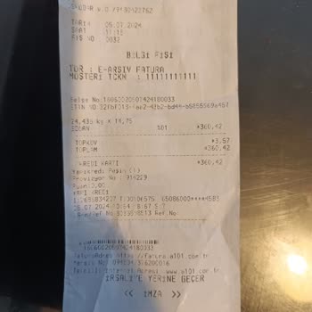 A101 Hadi, Yaptığım Alışveriş Fişleri, Kampanyaya Dahil Edilmiyor
