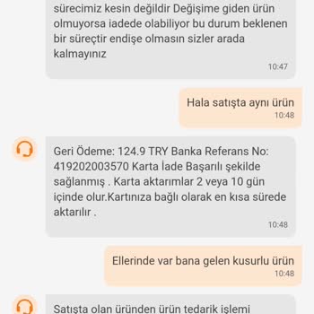 Trendyol Kusurlu Ürün Ve Yetersiz Müşteri Hizmeti
