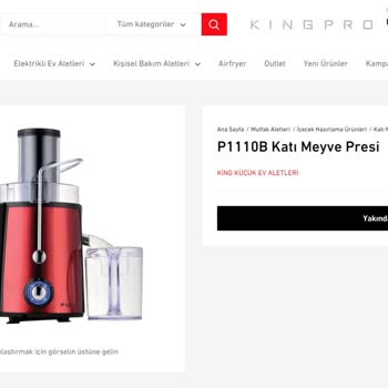 King Katı Meyve Sıkacağının Yedek Parçasını Temin Etmiyor