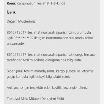 Trendyolmilla'nın Gönderdiğim Ürünü Boş Kargo Göndermişsiniz Demesi