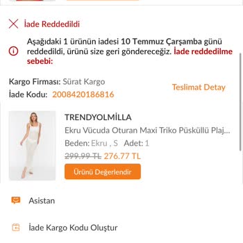 Trendyolmilla'nın Gönderdiğim Ürünü Boş Kargo Göndermişsiniz Demesi