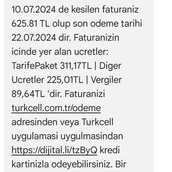 Turkcell Fatura İtirazı Reddedilmesi