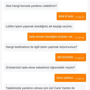 Migros Bozuk Gelen Ürün