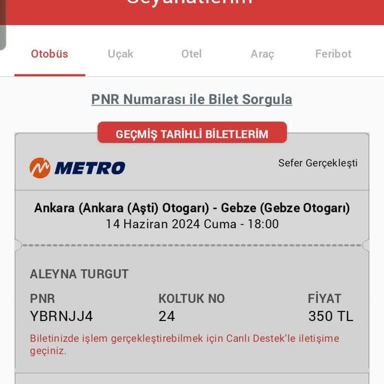 Metro Turizm'den Ücretli Bilet Alan Öğrencinin Mağduriyeti!
