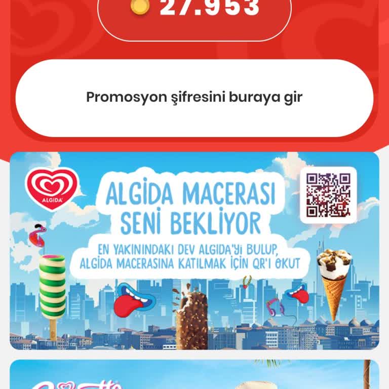 Algida Puanları Geçerli Yer Yok