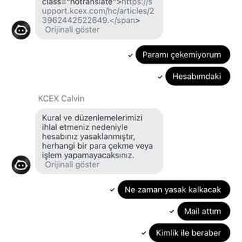 Kcex Borsası Paramı Çekemiyorum