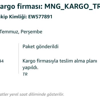 Amazon Kuzey İletişim Teslimat Sorunu!