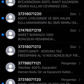 Vodafone Bahis Sitelerinden Gelen Mesajlardan Bıktım.