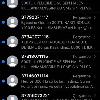 Vodafone Bahis Sitelerinden Gelen Mesajlardan Bıktım.