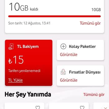 Vodafone Yanıltıcı Tarifesi Paket İçeriği