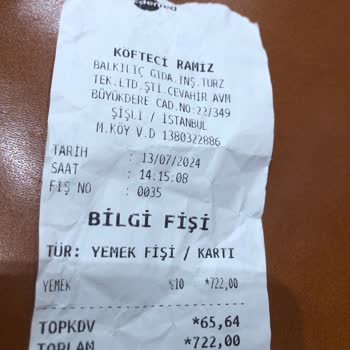 Köfteci Ramiz Cevahir AVM'de Kalitesiz Yemek Deneyimi