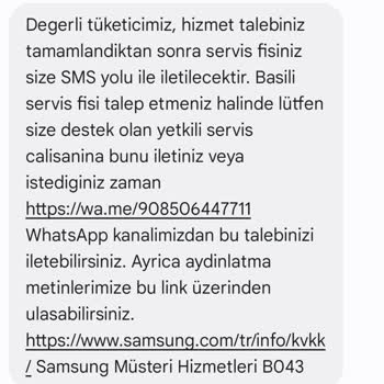Samsung TV İçin Servis Göndermiyor. Garanti Başlaması Koşul.