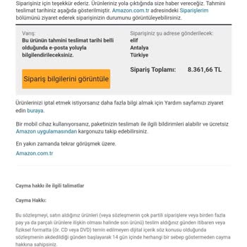 Amazon Com TR Ürün Göndermeme