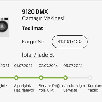 Arçelik Satın Aldığım Ürünün Kurulumuna Gelmiyor