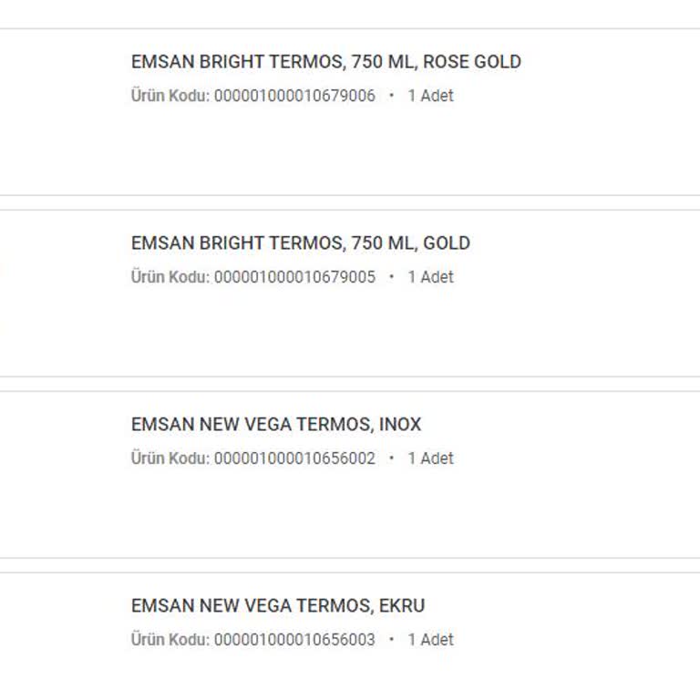 Emsan (termos) Değişim Şikayeti