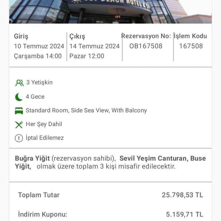 Obilet Otel Rezervasyonu Problemleri