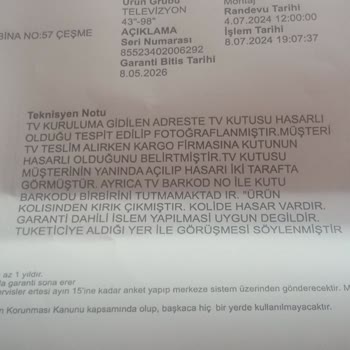 TCL TV Ekranı Patlak Çıktı, Değişim Sorunu Yaşıyorum