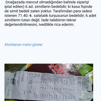 Trendyol-Happy Centre Getirmediği Ürünü Yok Sayıp İadesini Reddetti