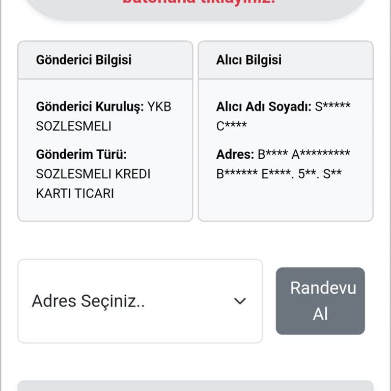 Yapı Kredi Bankasının Anlaştığı Kuryenet Firmasının İşini Yapmaması