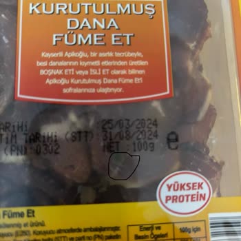 Apikoğlu Kurutulmuş Füme Et Maya Üremesi Görüldü