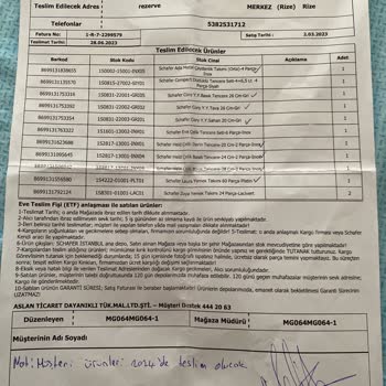 Schafer Rezerve Ürünlerimi Eksik Hasarlı Gönderdi, Ulaşamıyorum