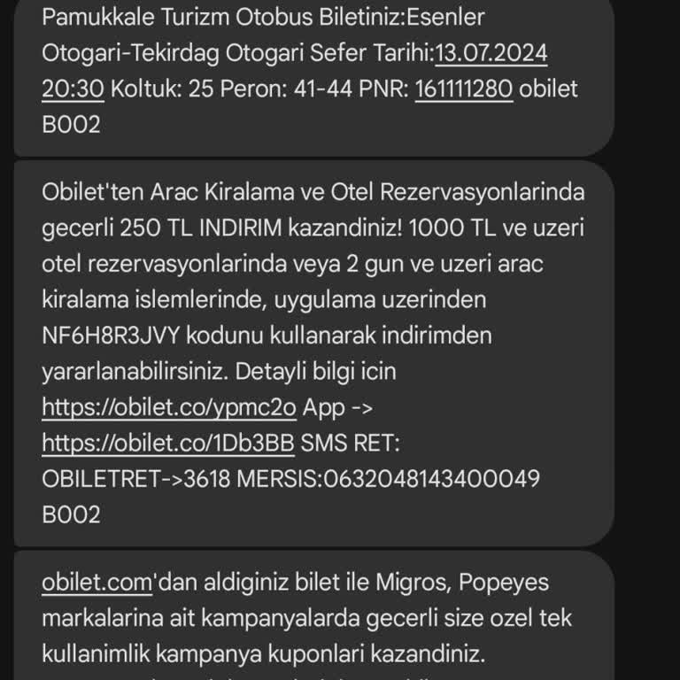 Obilet Bilet İptal Güvencesi İse Yaramıyor